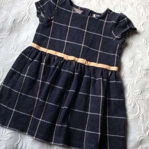 Navy and Tan 💯 Cotton Knit Dress